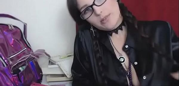  Preview Goth Chick holds the Keys to Jocks Chastity Tattooed Femdom mistress